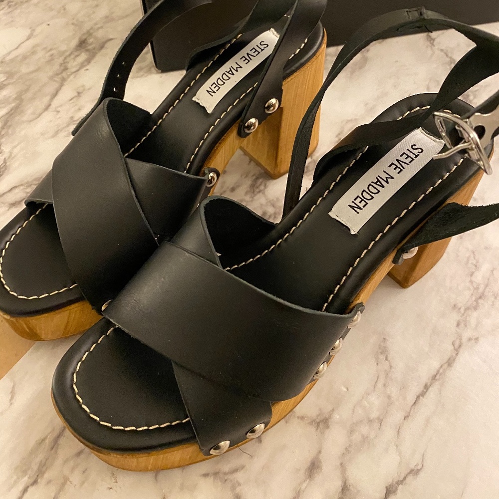 Steve Madden Marsha Lthr Sandles Sz8 Nib - image 7